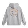 Li Ning Badfive Comfortable Casual Hooded Letter Print Loose Fleece Sweatshirt Men Sweatshirt Gray AWDU503-4
