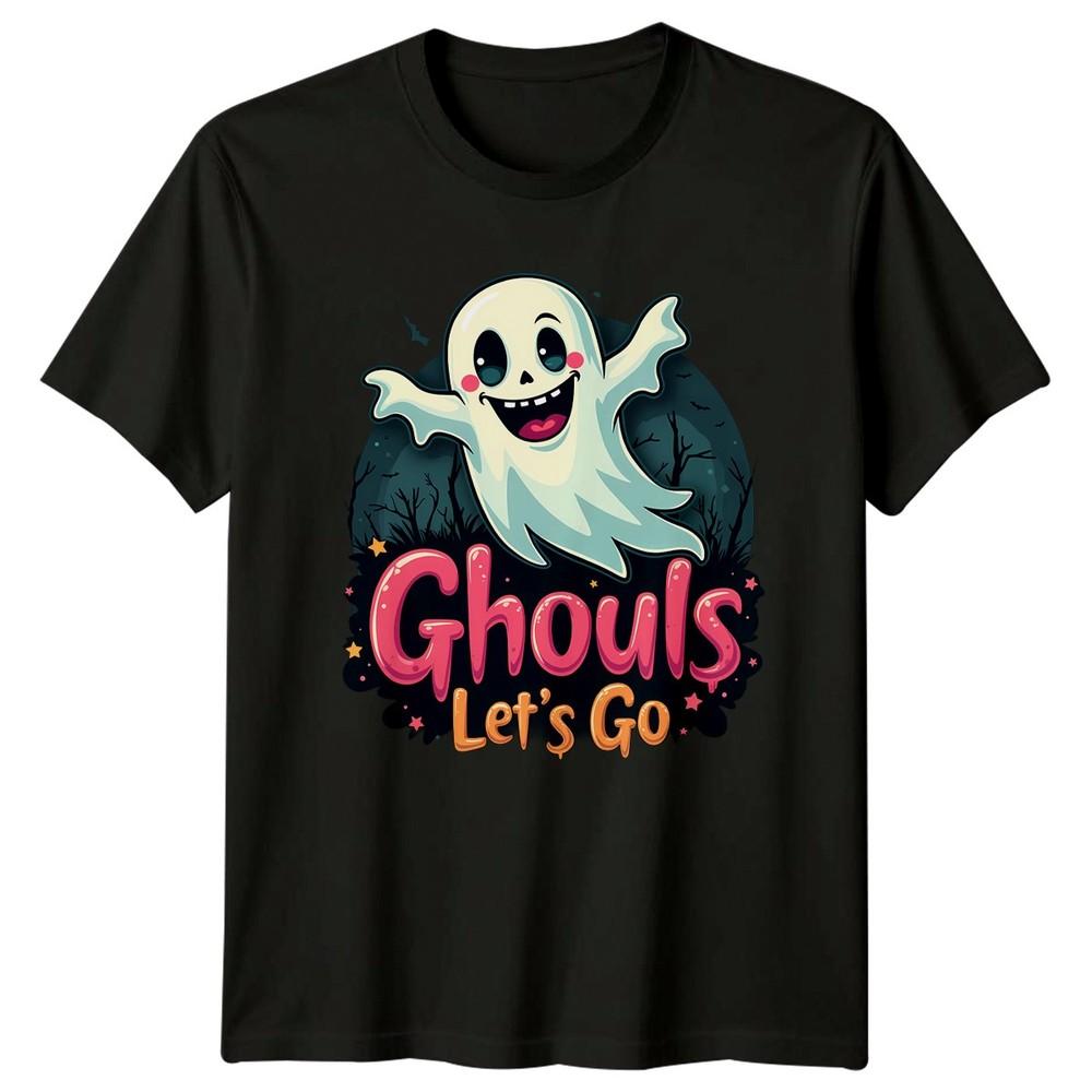 Ghouls Lets Go Halloween Holidays Unisexs TShirt Unisexs Tee Graphic Unisex Top