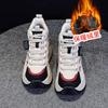 High-top Casual Sports Shoes for Women's Autumn and Winter New Thick-soled Heightening Small Color Matching Velvet Thickened Dad Shoes