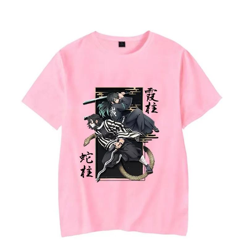 Anime Hot Iguro Obanai Tokitou Muichirou Printed Women Summer Short Sleeve Summer Tee Anime T Shirt Fashion Tops Jogging Shirt
