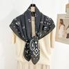 Lightweight Breathable Paisley Printed Scarf 90cm Soft Square Scarf Vintage Print Windproof Women Head Scarf Woman's Accessory