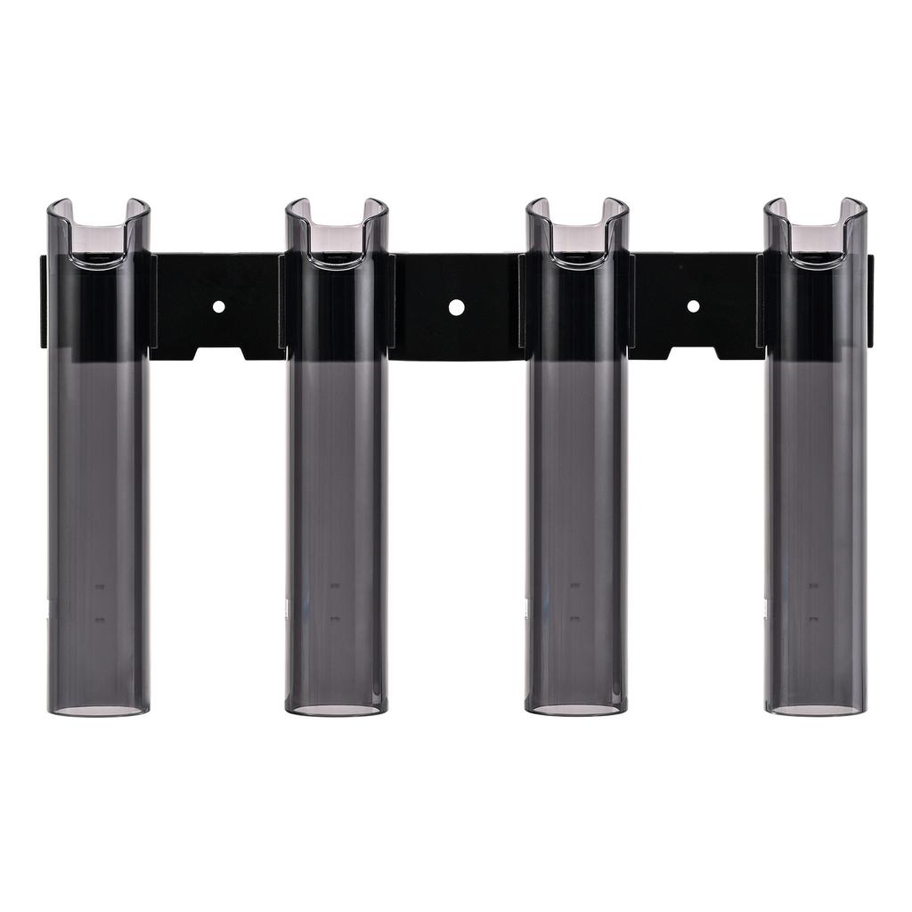 ABS Fishing Rod Holders 4 Tubes Wall-Mounted Fishing Pole Rack for Wall Garage