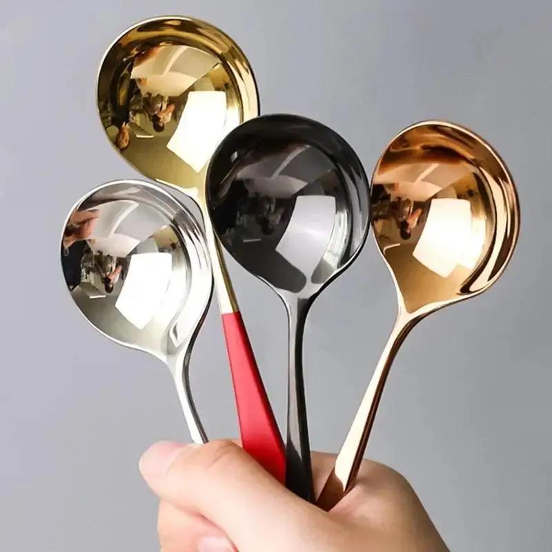 Household Kitchen Tableware Small Tools Golden Silver Stainless Steel Tableware Dessert Teaspoons Coffee Accessories Teaspoon