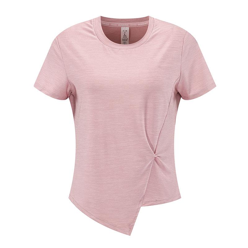Short-sleeved T-shirt Cut Design Split Hem Top