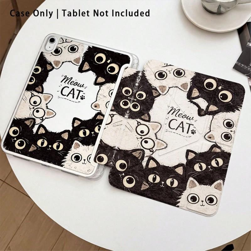 IPad Air 8 Case 10.9 Inch Acrylic Flip Cover With Pen Slot Shockproof Stand Magnetic Sleep Function Cartoon Animal Design