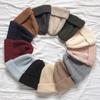 Tiantiandai Winter Candy Color Light Board Wool Hat Thickened Warm Vertical Strip Pointed Knitted Hat Casual and Versatile