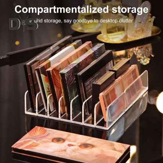 2 Adet Makyaj Göz Farı Paleti Düzenleyicileri 7 Bölmeli Şeffaf Kozmetik Ekran Depolama Tutucuları