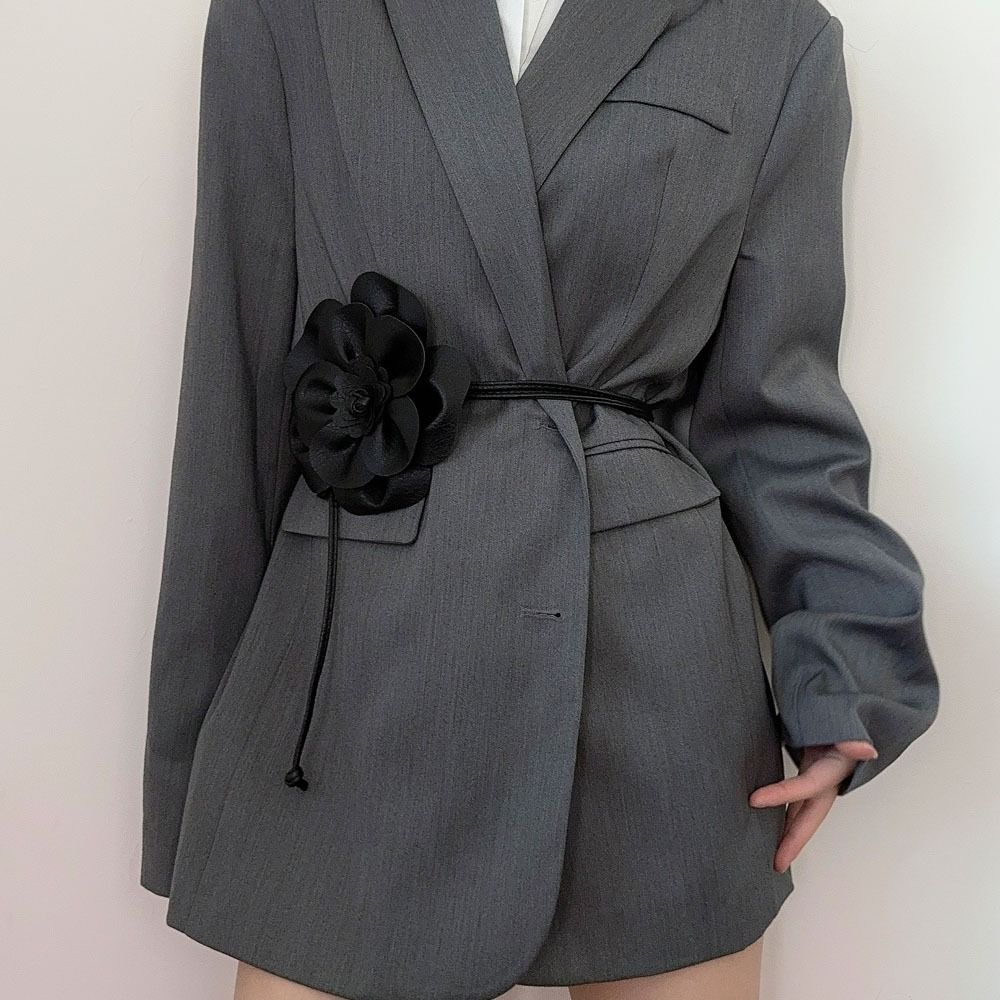 Large Flower Belt Floral Bohemian Waistband Fashion Leather Rope Belt  Ladies Jeans