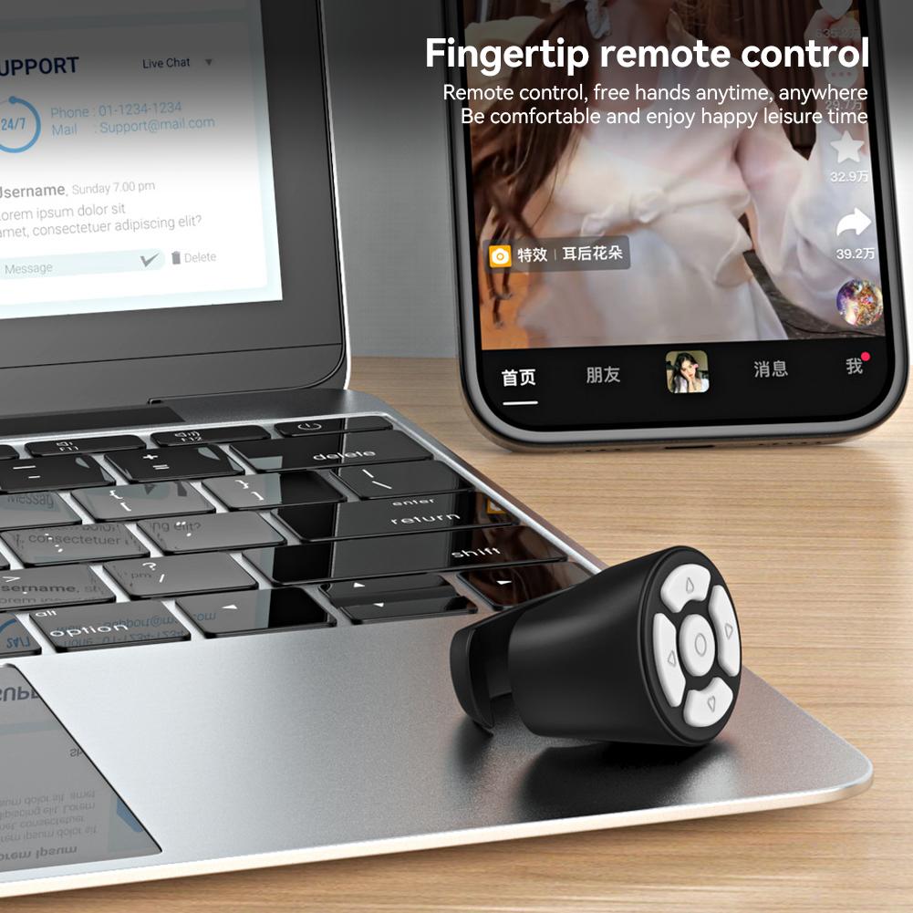 Control Scrolling Portable Remote Blutooth Finger Remote Mobile Phone Video Remote Control Selfie Stick Automatic Page Fingertip Camera Controller