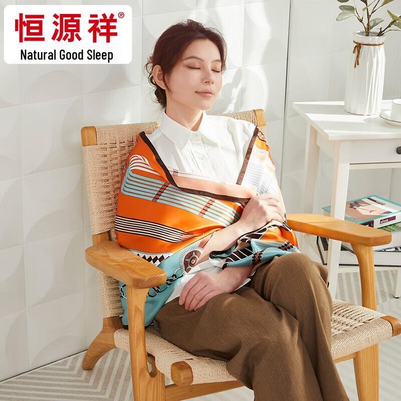 Hengyuanxiang Prada Pattern Silk Crepe Satin Scarf