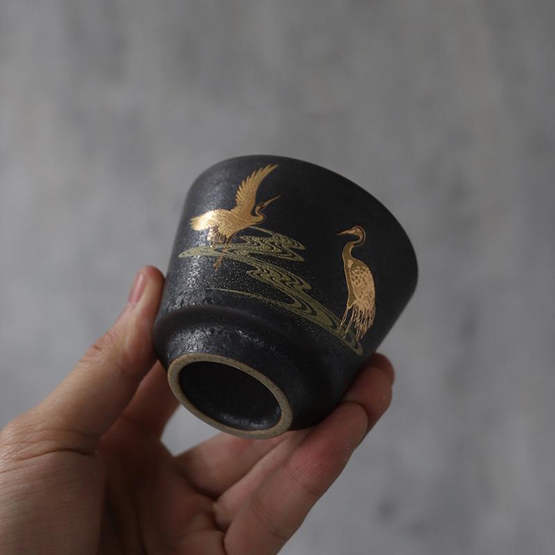 Black crockery Ceramic teacup porcelain tea cup kung fu cup 100ml