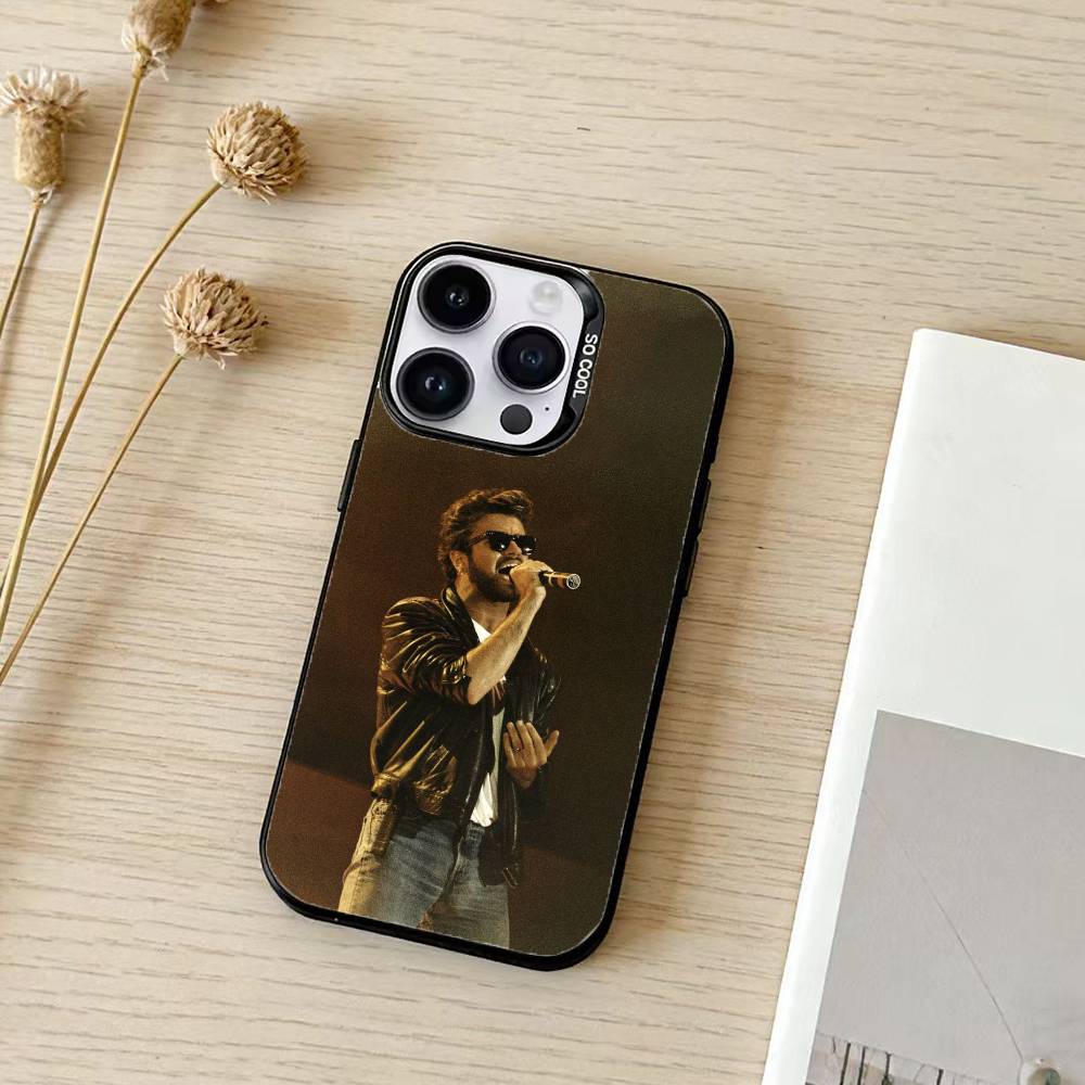George Michael Phone Case For iPhone 17,16,15,14,13,12,11,Pro Max,Plus Candy Silver Cover