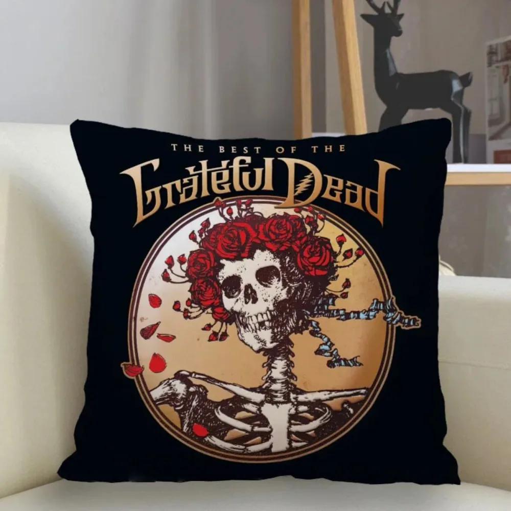 Poszewka na poduszkę Grateful Dead Dekoracja domu 45x45cm Zapinana na zamek kwadratowa poszewka na poduszkę Poszewka na poduszkę do rzucania
