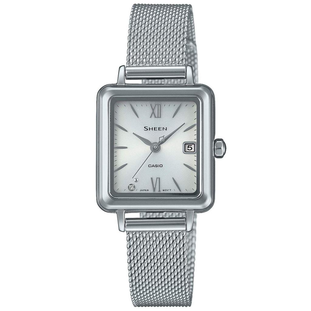 Casio wristwatch scene domestic genuine product solar SHS-D400M-7AJF ladies silver