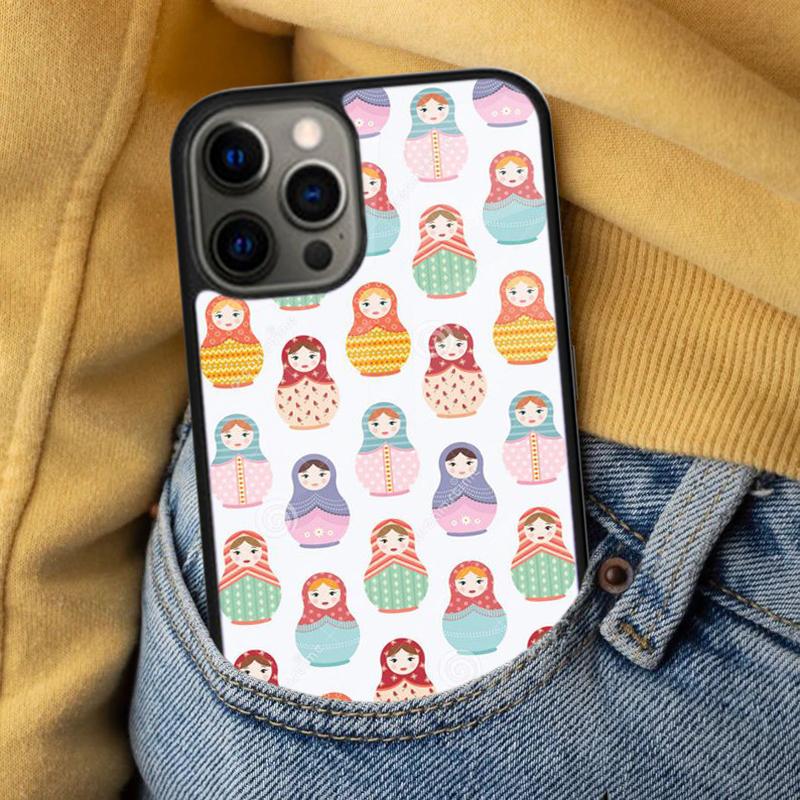 Russian Dolls Matryoshka Soft Phone Case for iPhone 17 Air 16e Pro Max 15 Pro 13 14 Plus 11 12 MagSafe Magnetic Coque
