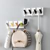 Creative Four-Grid Adhesive Hook for Door, Bathroom, and Kitchen