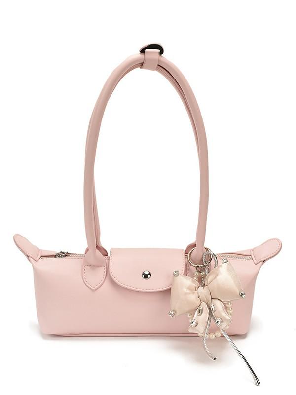 2026 French Light Luxury Cowhide Long Handle Dumpling Baguette Crossbody Bag