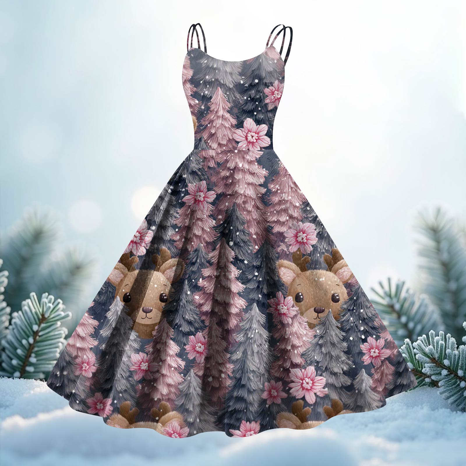 

Женское модное сексуальное коктейльное платье без бретелек с рождественским принтом в стиле панк, винтажное платье. XXL фиолетовый