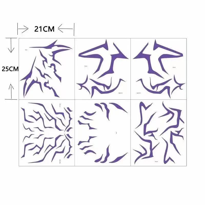 6pcs/seorean K-POP Girl Group Lumi The Witch Hunt Holographic Glitter Tattoo Stickers Cosplay Accessories Halloween Party Gifts