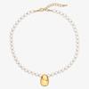 AND THERE PEARL DROP NECKLACE / GOLD