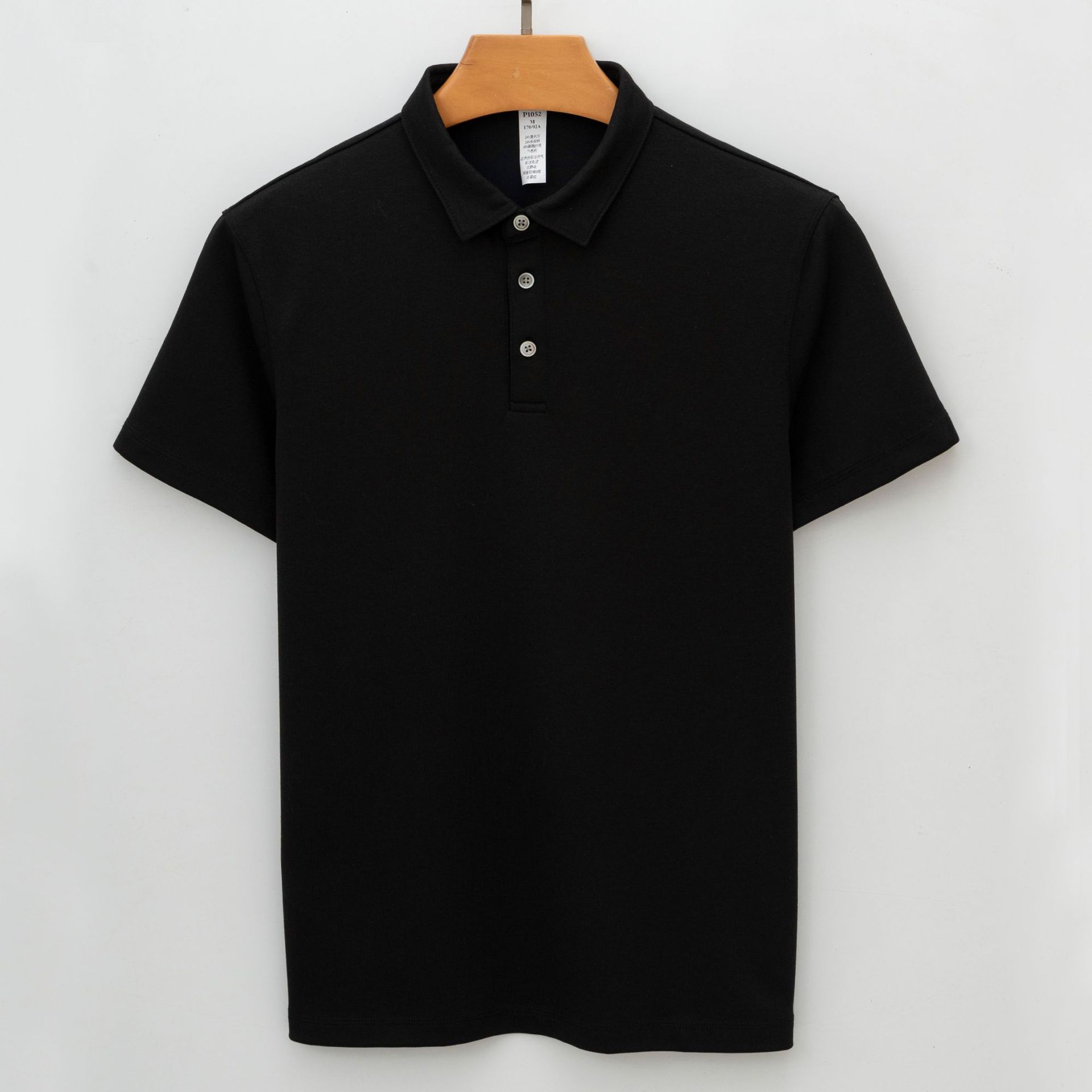 

Modal Men s Short-sleeve Thickened Cotton T-shirt Lapel Wrinkle-free Youth Business Casual Minimalist Lightweight Breathable Business T-shirt 4XL