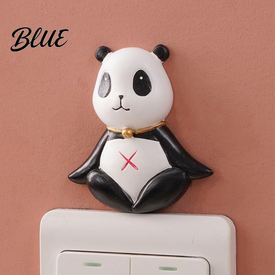 Easy Peel Switch Sticker 3D Panda Light Sticker Cute Decal Art & Stick Wall Decor for Home Bedroom Living Room