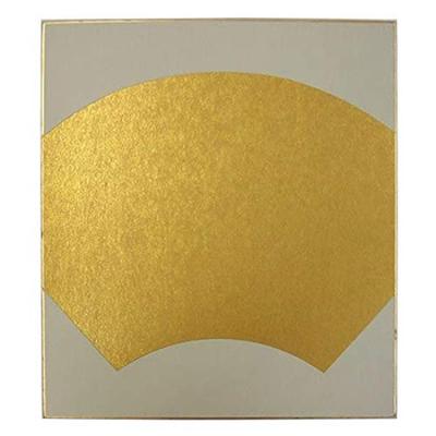Großes Shikishi auf Torinoko 242 x 273 10 Blatt (buntes Papier), innen goldumhüllt, außen, fächerförmig, mm,