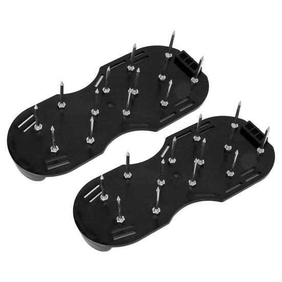 

1 Pair Lawn Aerator Shoes Grass Aerator Shoes with Stainless Steel Spikes Soil Aerator Tool for Yard Soil Loosening And Lawn