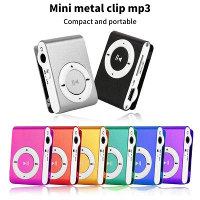 Mini Mp3 Player Music Media Mini Metal Clip Student Walkman Gift Portable Mini Usb Mp3 Player Walkman Colourful