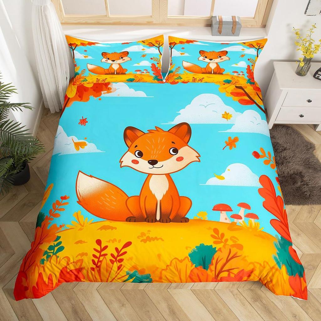 Horror Spider Web Pattern Three-Piece Digital Printed Bedding Halloween Themed Bed Cover