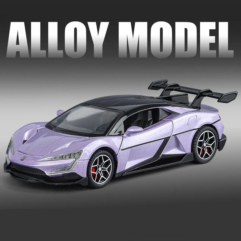 

1/32 BYD Yangwang U9 Alloy Sports Car Model Diecasts Metal Track Racing Vehicles Car Model Simulation Sound Light Kids Toys Gift рожевий