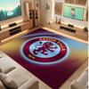 Aston Villa Voetbal Print Kristal Fluweel Tapijt, Comfortabel Waterabsorberend Antislip Binnen Vloerkleed