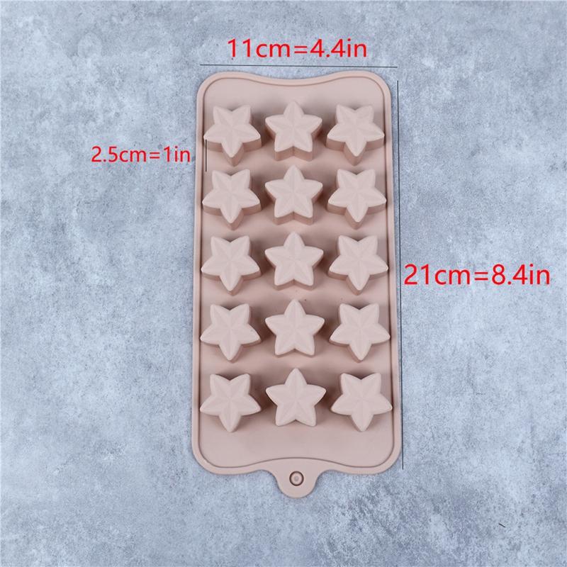 

Five-pointed Star Silicone Ice Tray DIY Handmade Candy Chocolate Mold Three-dimensional Fondant Baking Shape розовый