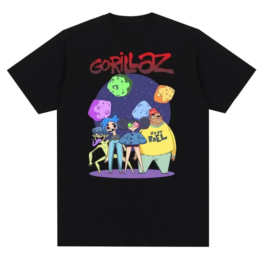 Music Band Gorillazs Punk Rock Tshirt Cotton Graphic Tee Unisex Unisex Summer Streetwear