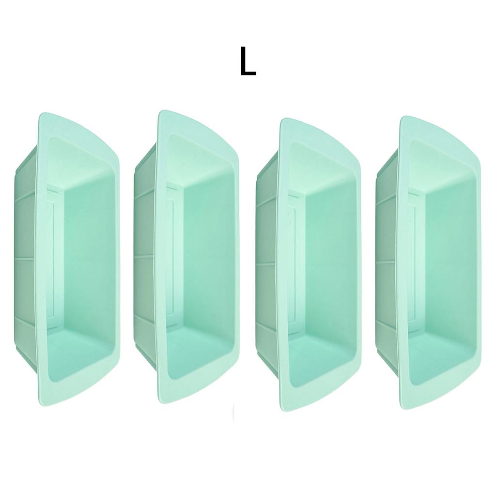 4pcs Silicone Baking Cake Mold Easy To Demold Rectangular Toast Mold Silicone Baking Tray for Household Oven Kitchen Baking Tool