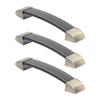 3Pcs Wardrobe Door Leather Handle Antique Drawer Pull Handle Luggage Wine Box Handle