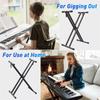 54 61 76 88 Key Electronic Piano Stand Adjustable X-Type Double Tube Iron Rack Universal Keyboard Instrument Stand Accessories