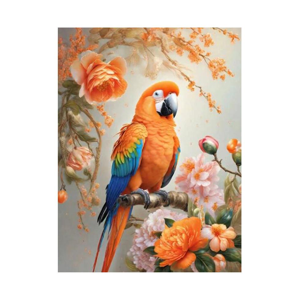 Papageien und Blumen Bild Vollbohrer 5D Diamant Malerei Mosaik Stickerei DIY Kreuzstich für Home Dekorationen J3617