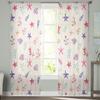 Flower Leaves Shell Starfish Sheer Curtains For Living Room Bedroom Kids Room Tulle Window Treatment Drapes