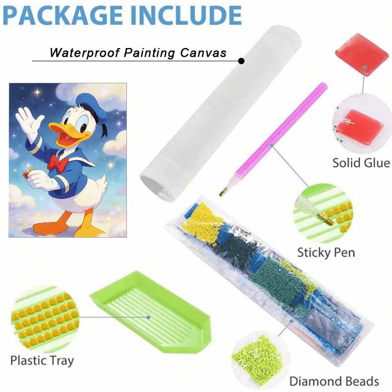 Disney Donald Duck Diamond Paint Painting Art Kit Handmade DIY5D Home Decor Gift