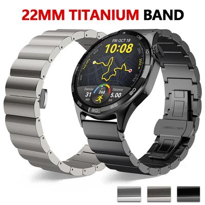 22mm Titanium Band for Huawei Watch GT5 PRO 46mm GT4/5 46MM Watch 4 4Pro Replacement Men Strap For Amazfit Watch GTR 4 3 Balance