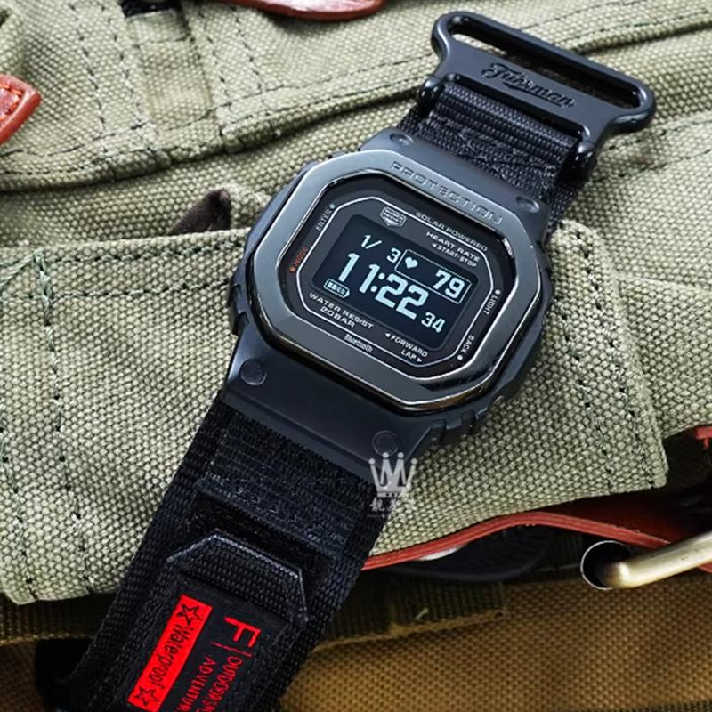 Nylon-Canvas-Uhr mit Für Casio Herzfrequenz-Quadrat 3516 DW-H5600MB modifiziertes Sport-wasserdichtes atmungsaktives Uhrenarmband