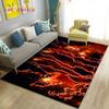 3D Volcano Lava Magma Area Rug Large,Carpet Rug for Living Room Bedroom Sofa Doormat Decoration,Kid Game Play Non-slip Floor Mat