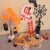 Mini Dollhouse Scene Decor Set Halloween Props Kids Playroom Scary Theme Party Decoration