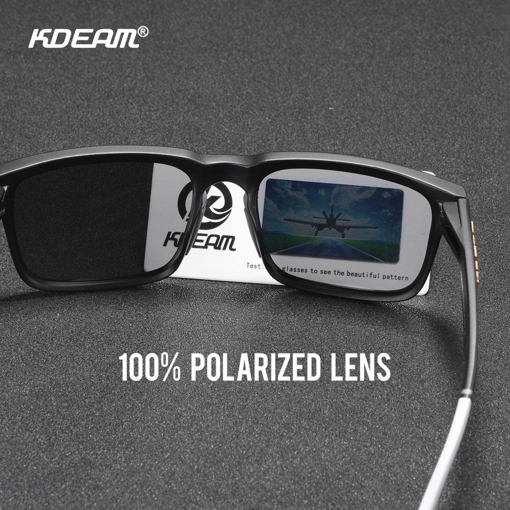 New KDEAM Brand Men's Polarized Sunglasses Square Resistance To Daily Wear Summer Travel Sun Glasses Couple For Fishing Driving
