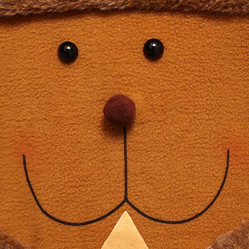 Christmas Chair Cover Home Xmas New Year Decoration Supplies Chair Seat Cover 3D Santa Claus Snowman Elk Chair Back Cover