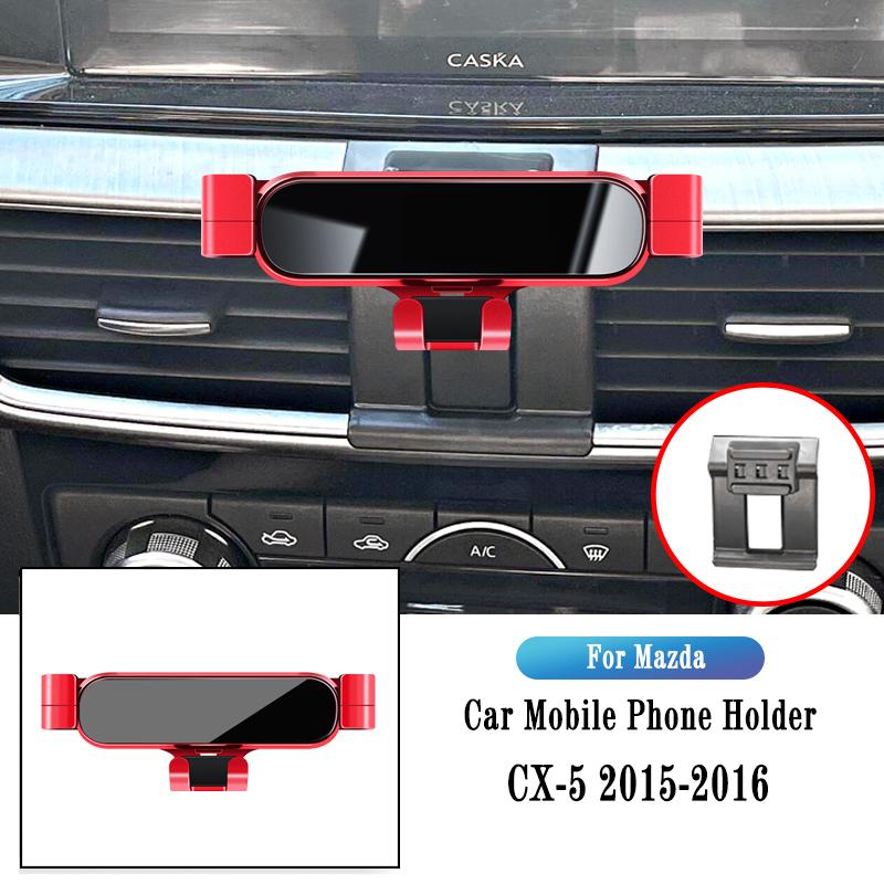 Car Phone Holder For Mazda CX-5 2015-2022 CX8 -2022 Gravity Navigation Bracket GPS Stand Air Outlet Clip Rotatable