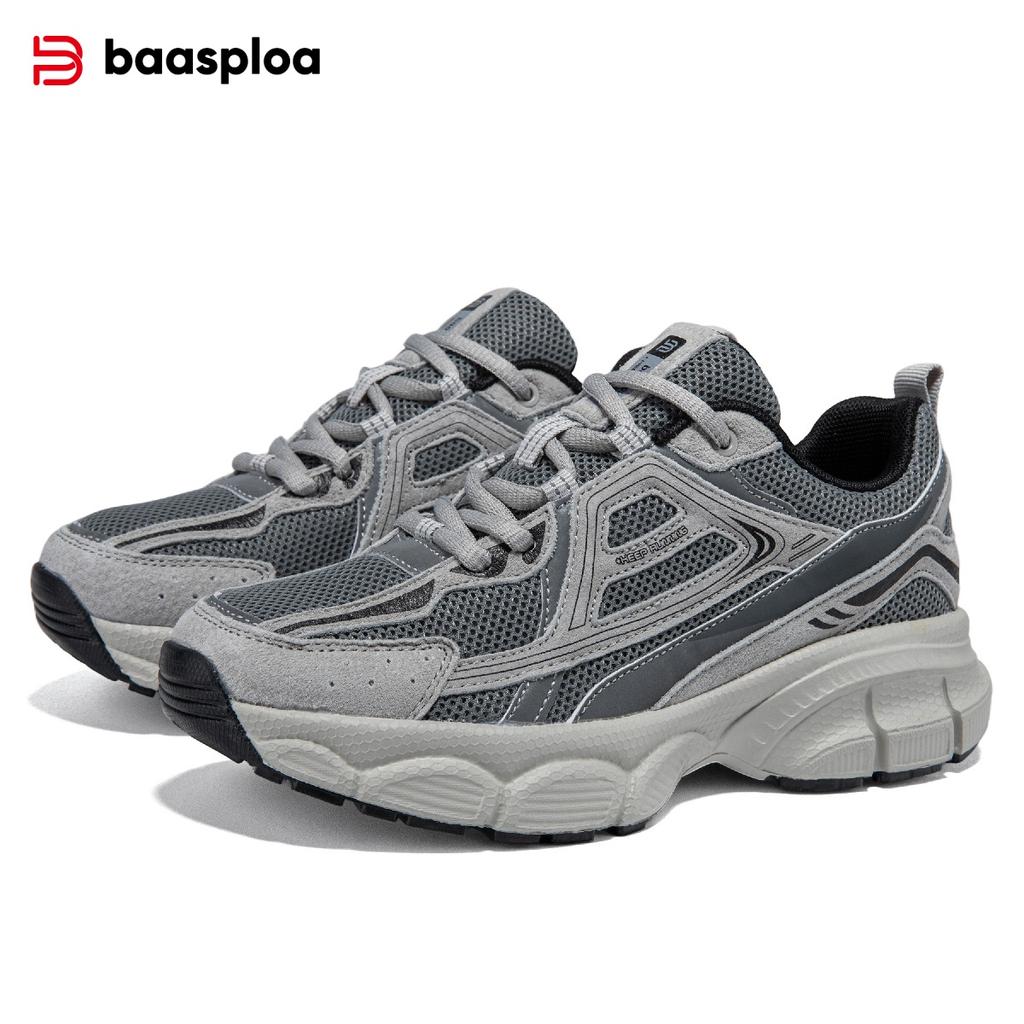 BAASPLOA Women's Mesh Running Shoes Breathable Thick-soled Height-increasing Sports Shoes Lightweight Casual Shoes Vintage Trendy Shoes