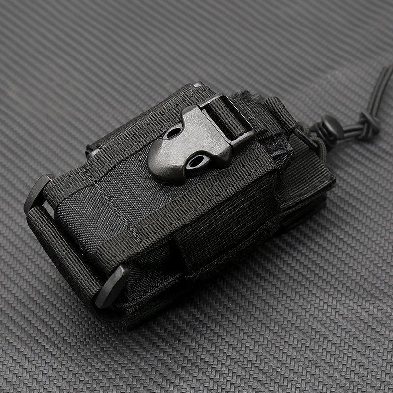 Tactical Camouflage Walkie-Talkie Molle Pouch: Adjustable Military Waist Bag Accessory