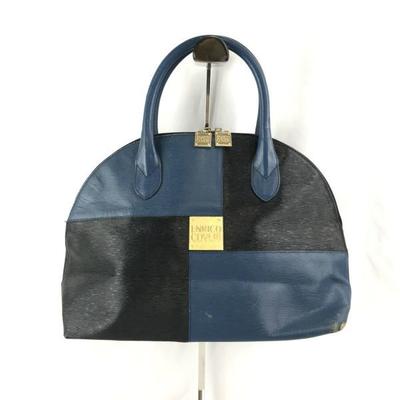 Leather Handbag Black Blue(USED)